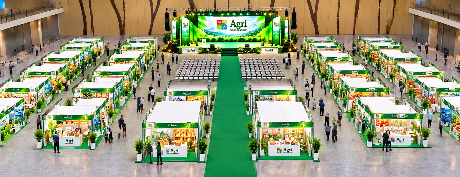 The Agri Expo Laos 2026 hall — concept render